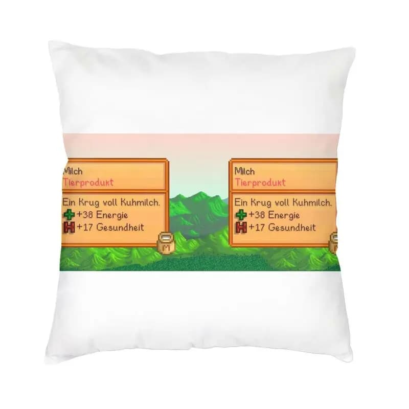 Stardew Valley Video Gamer Milk Pillow Sheet Sofa House Decorations Square Pillow Sheet 45x45 cm