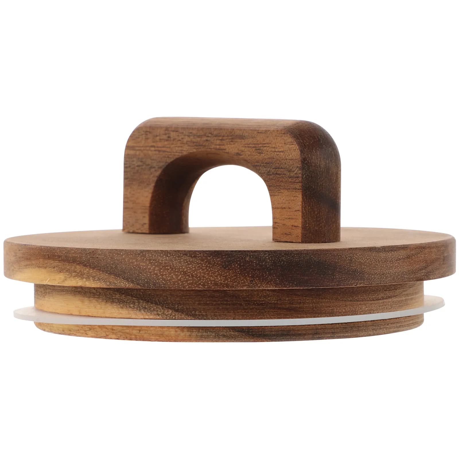 Premium Wood Jar Lid with Food Grade Silicone Seal Wide Mouth Reusable Canning Cover 90Mm Diameter for Spices Tea Jam Sauce