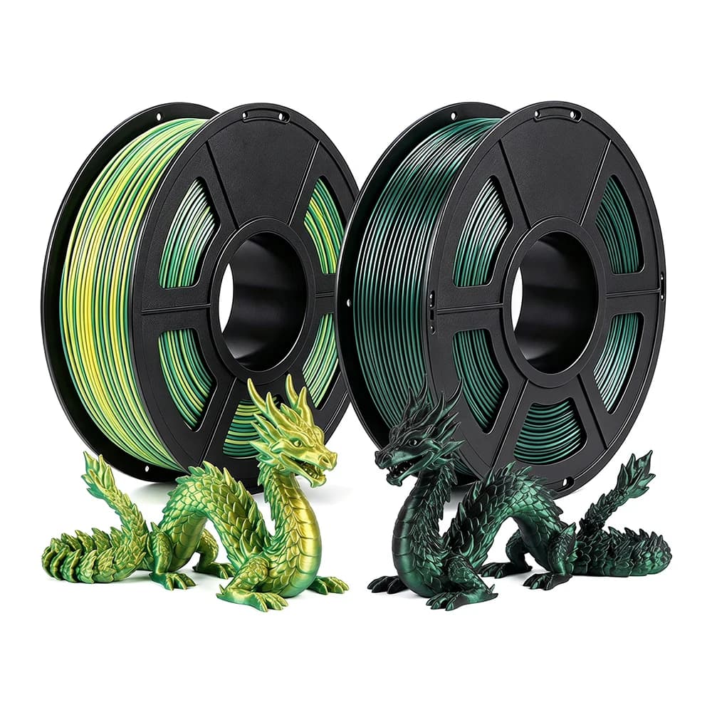 250gx2 3D Printer Filament PLA Gold Green 3D Printing Materials PLA Black Green 1.75mm Vacuum Packaging