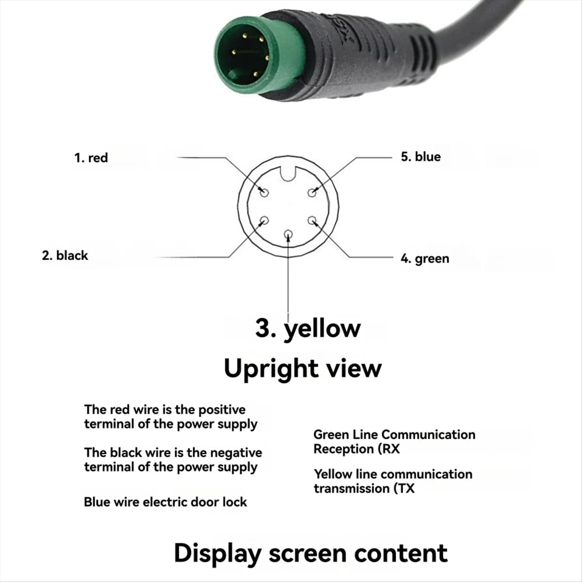 2025 + Display per bici elettrica 24V 36V 48V E Scooter Pannello LCD con USB Scooter per bicicletta elettrica Parte 5 Pin Impermeabile