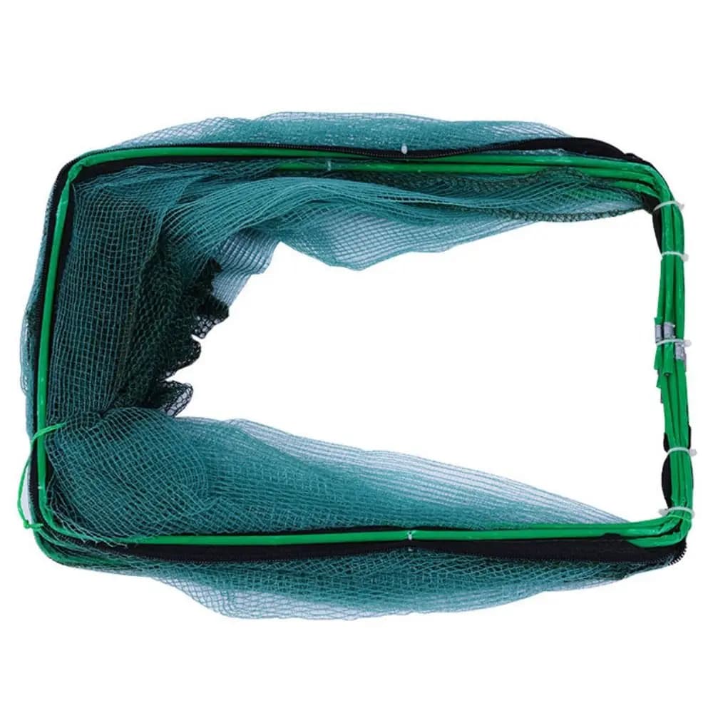Durable Foldable Fishing Net 40~82cm Green Hand Fishing Net 6/8/10 Holes Nylon Hexagon Octagon Net