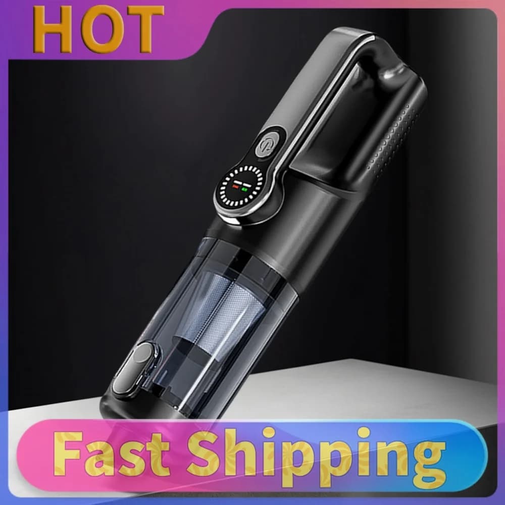 17000PA Car Vacuum Cleaner Rechargeable Portable Cordless Compressed Air Duster with LED Light for Car Home Office Pet