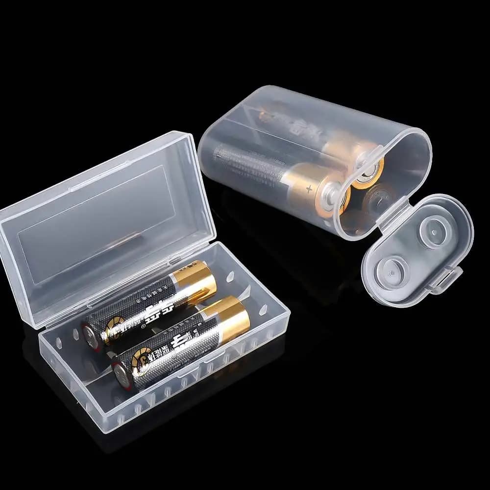 Transparent Container for Batteries 18650, Plastic Storage Box, Batteries Door, Batteries Container