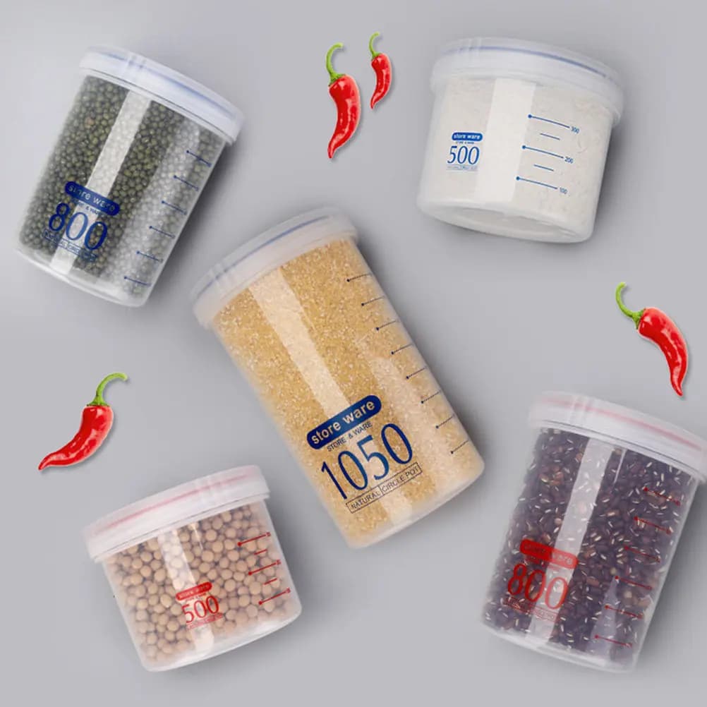 2pcs Protein Powder Storage Bottles Airtight Sealed Jars For Coffee Tea Sugar Salt Food Container Kitchen Storage Dried Fruit