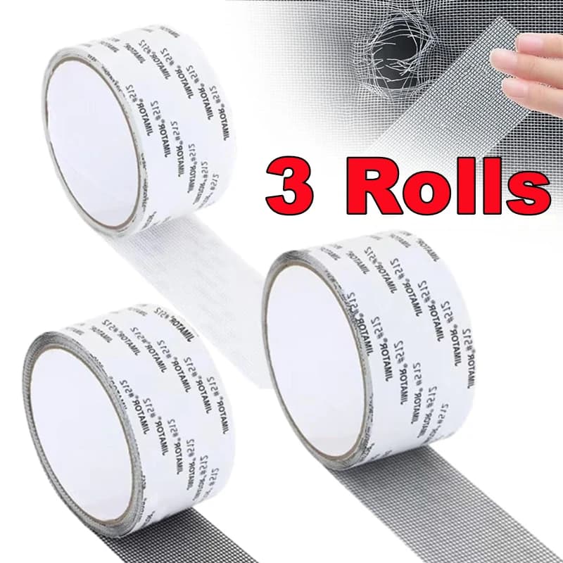 Nastro di riparazione dello schermo della finestra in rotolo 3/2/1 nastro autoadesivo in rete rete per porte e finestre foro rotto riparazione Patch Fix Anti zanzara insetto