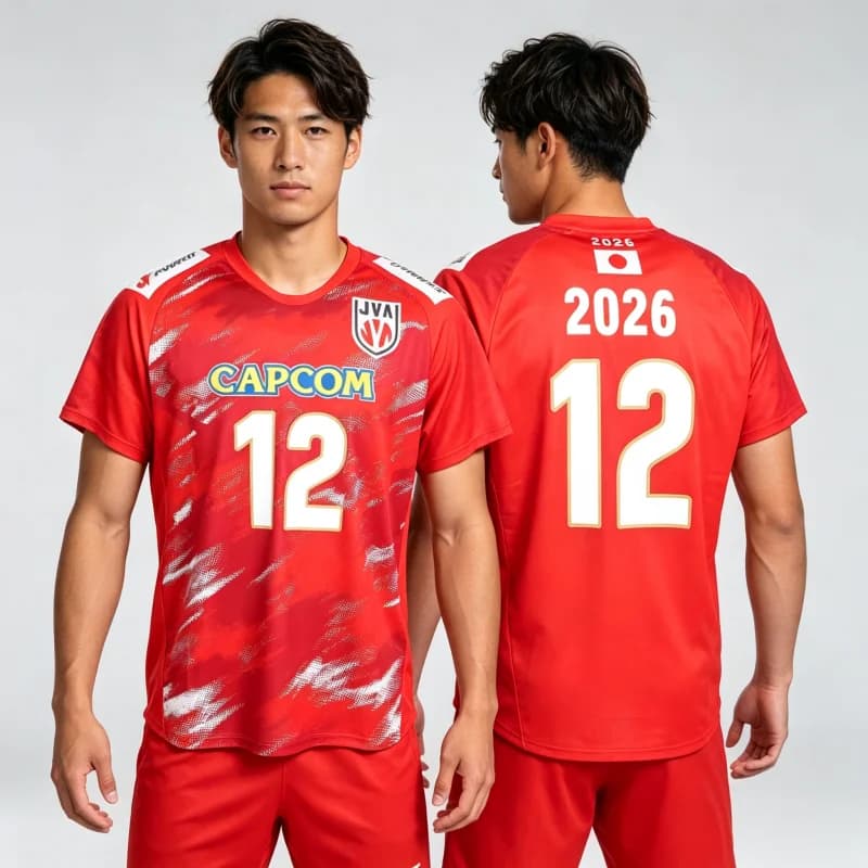 New Japan Volleyball Jersey No.12 Print Short Sleeve Quick Dry Athletic T-shirt Training Casual Street Top Family Matching Y2K