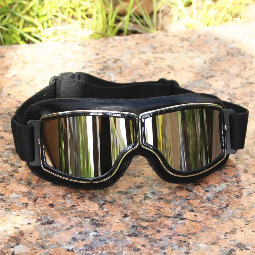 Best Selling Vintage Glasses Motorcycle Glasses Leather Glasses Folding Glasses Cruiser Sunglasses Newer Safety Motocross