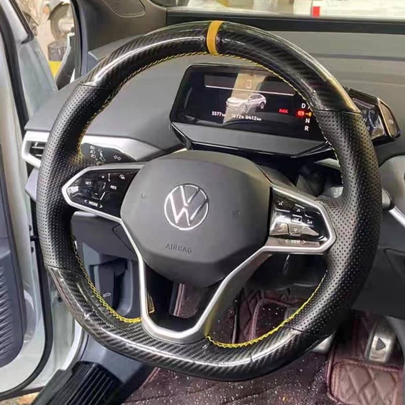 Customized Car Cover for Real Carbon Fiber Leather Suitable for Volkswagen VW Golf 8 Passat ID.3 Arteon Caddy 2019- 2022