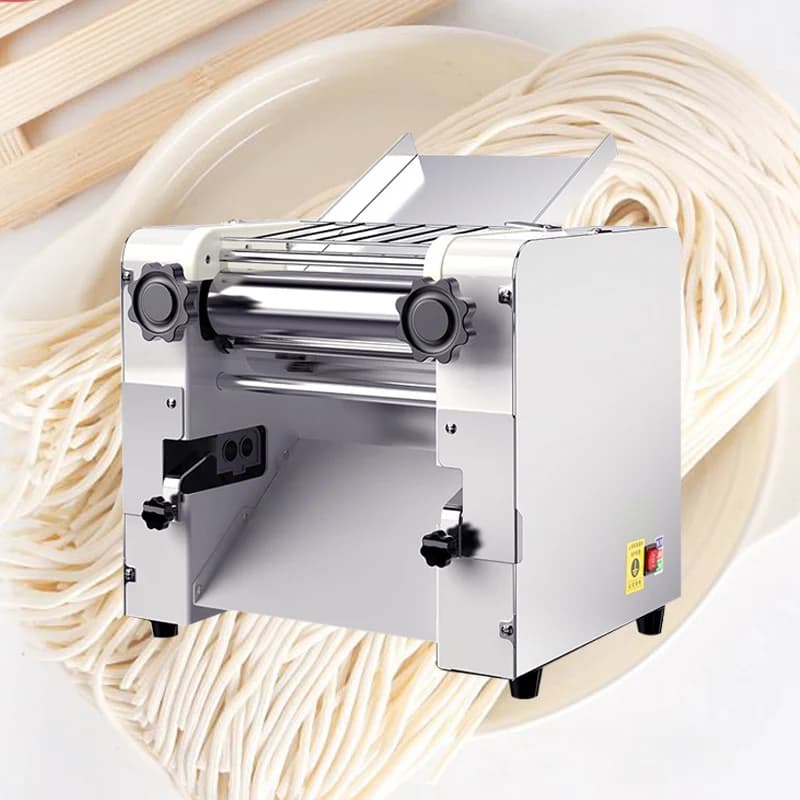 Macchina Elettrica per Pasta Fresca, Pressa per Impasto in Acciaio Inox, Macchina per Sfoglie di Ravioli con Lama
