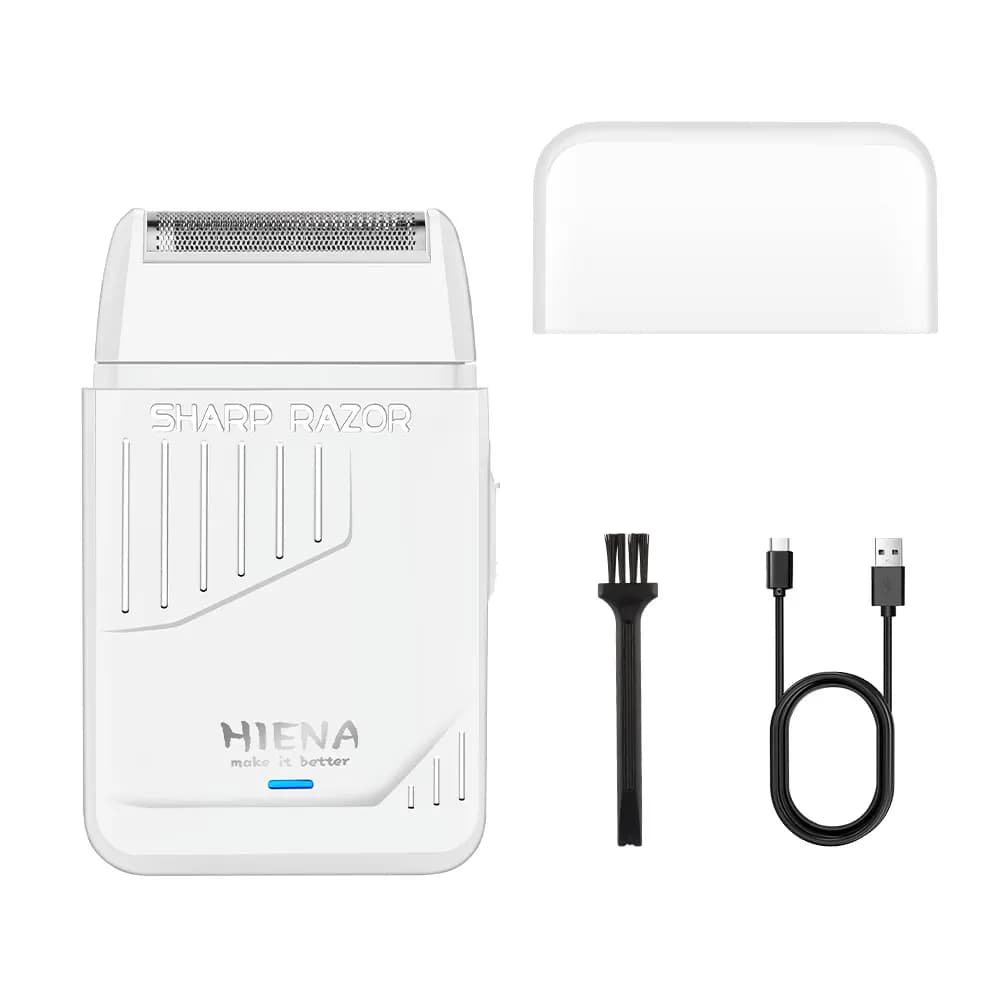 Rasoio Elettrico Ricaricabile HIENA per Uomo, Rasoio Portatile a Movimento Alternato, Mini Regolabarba Tascabile con Ricarica USB per Viaggi