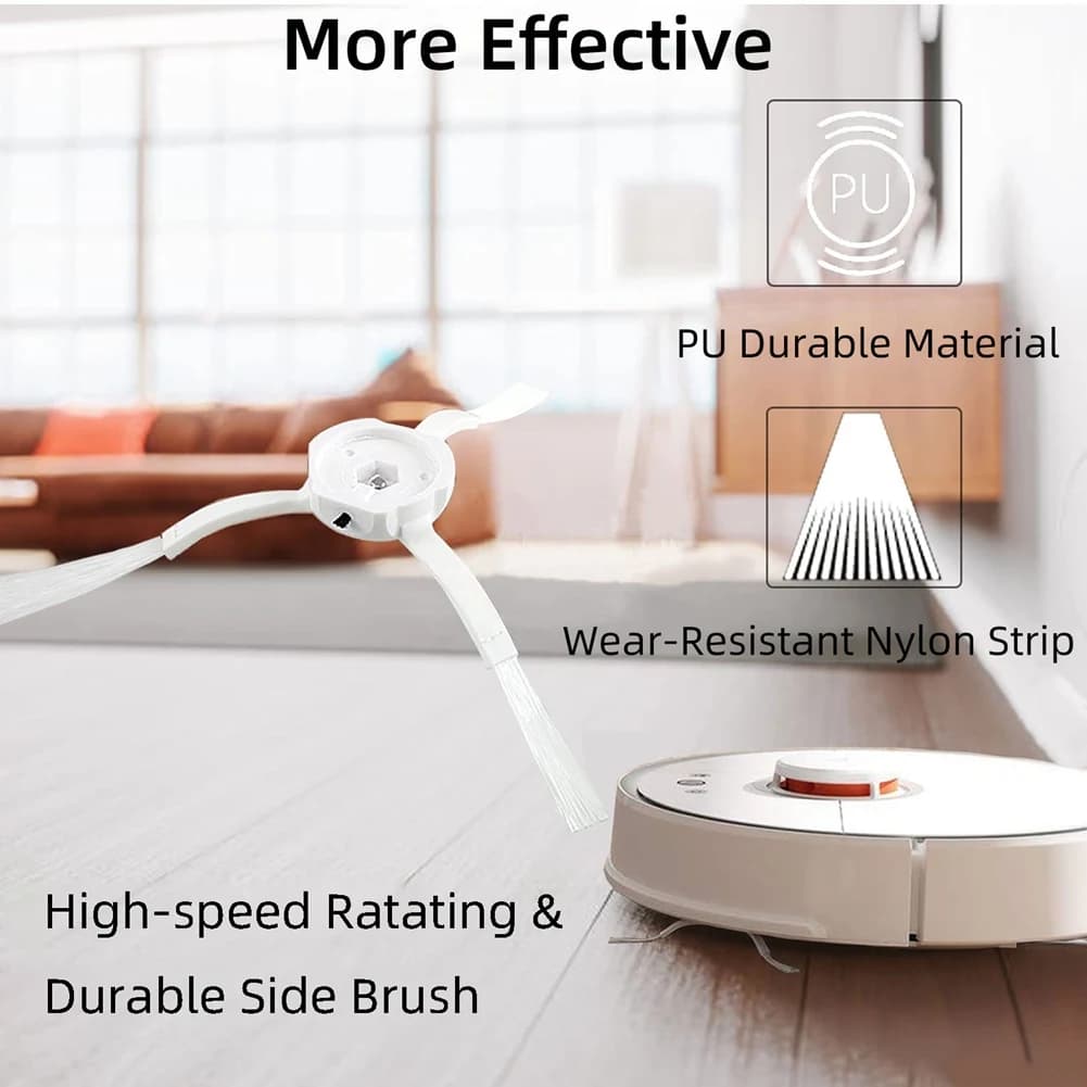 L65A - Ricambi per Xiaomi Mi Robot Vacuum Mop 2 Lite / Mi Robot Vacuum Mop 2 Pro/MJSTL/MJST1SHW: Spazzola Principale, Spazzola Laterale, Filtro HEPA, Panno
