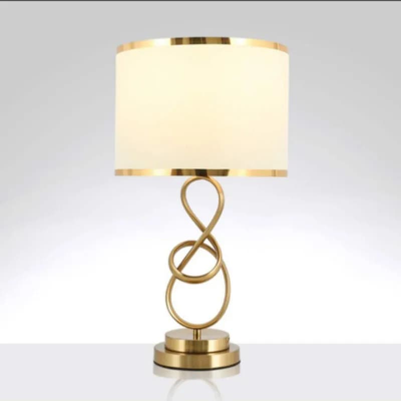 Lampada da Tavolo in Tessuto Stile Europeo, Moderna e Semplice, Creativa per Studio, Soggiorno, Camera da Letto, Comodino, Lampada Decorativa