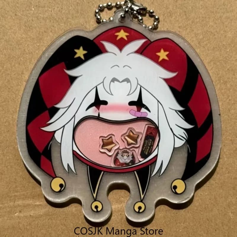 Portachiavi Acrilico Anime The Freak Circus Pierrot Clown, Ciondolo Decorativo per Zaino, Regalo da Collezione per Fan