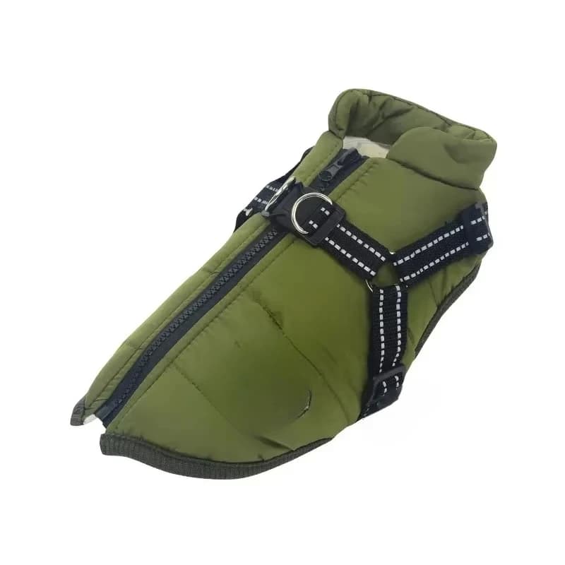Cappotto per cani impermeabile integrato con imbracatura - Calda giacca invernale per cani di tutte le dimensioni