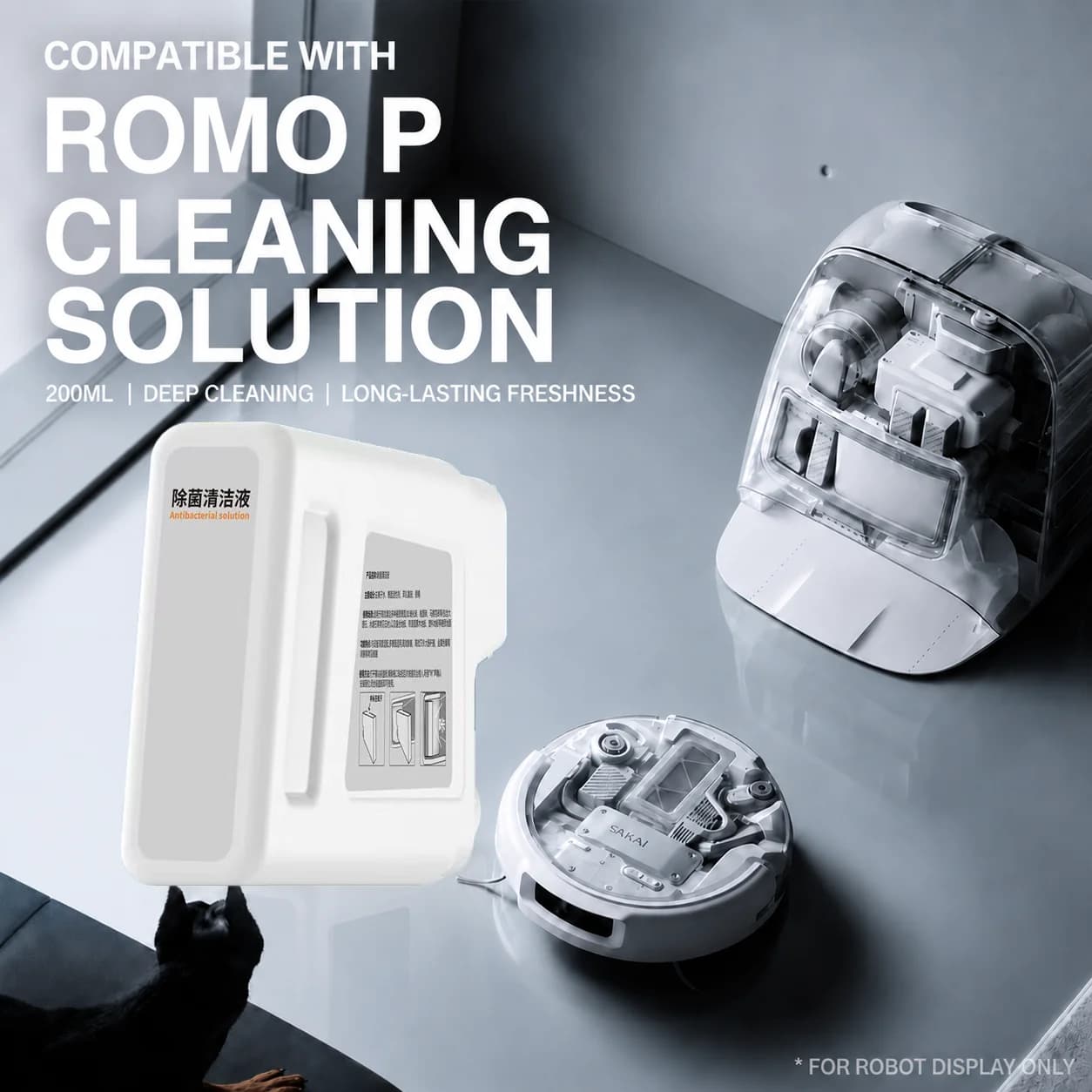 FOR DJI Robot Vacuum ROMO Floor Deodorizer (for use with DJI ROMO P) Cleaning Solution