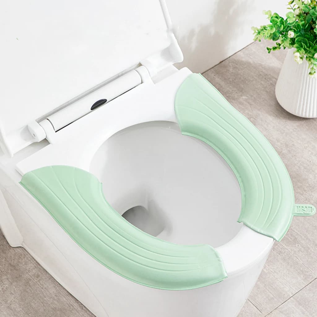 Waterpoof coprisedile WC morbido bagno lavabile Closestool tappetino cuscino universale WC WC Set copertura accessori Bidet