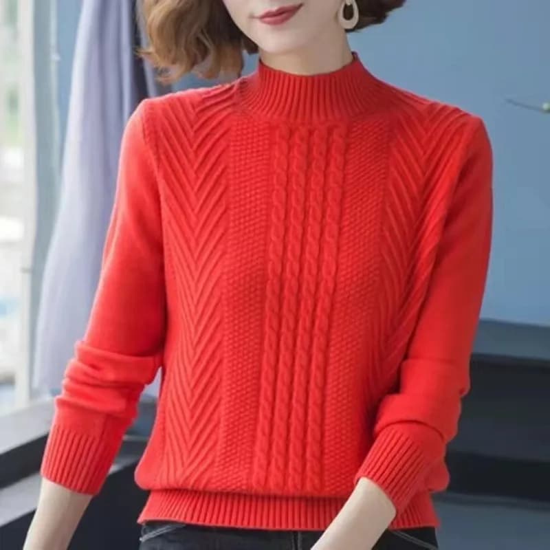 Madre Maglione di Lavoro A Maglia Magliette e camicette 2025 Nuova Primavera Autunno Donna Pullover Maglione da Donna Allentato di Spessore di Lana di Cachemire Maglioni Lavorati a Maglia