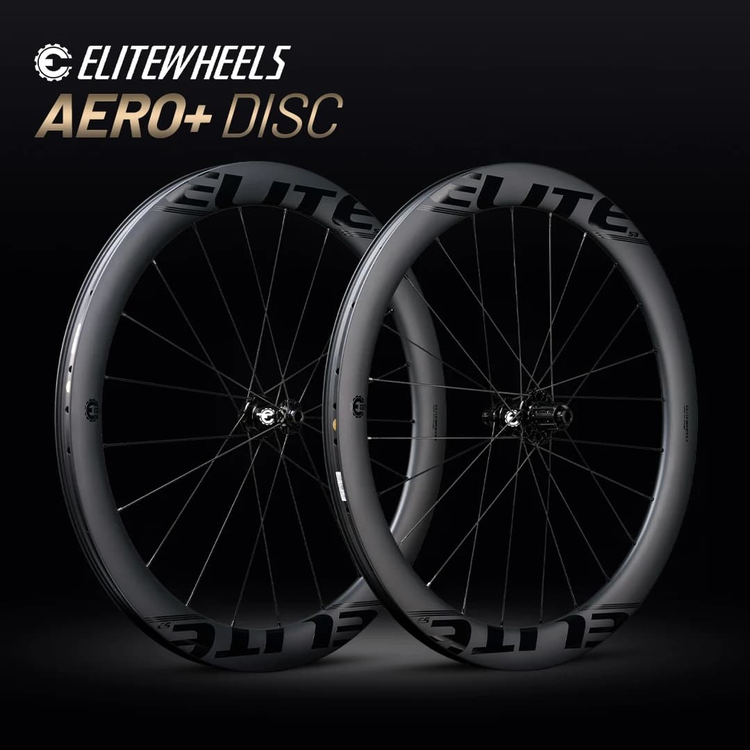 ELITEWHEELS Ultimo Set di Ruote da Strada AERO+ con Sistema a Cricchetto 50T, Cuscinetti in Ceramica, 20 Raggi, Larghezza Interna 23mm, Ruote in Carbonio per Ciclismo