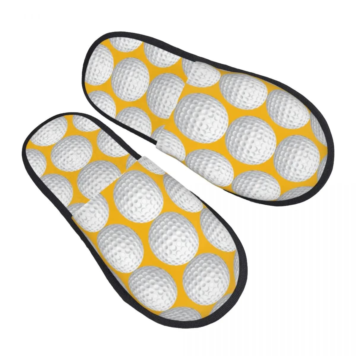 Pantofole da casa da donna con stampa personalizzata a tema pallina da golf per camera da letto