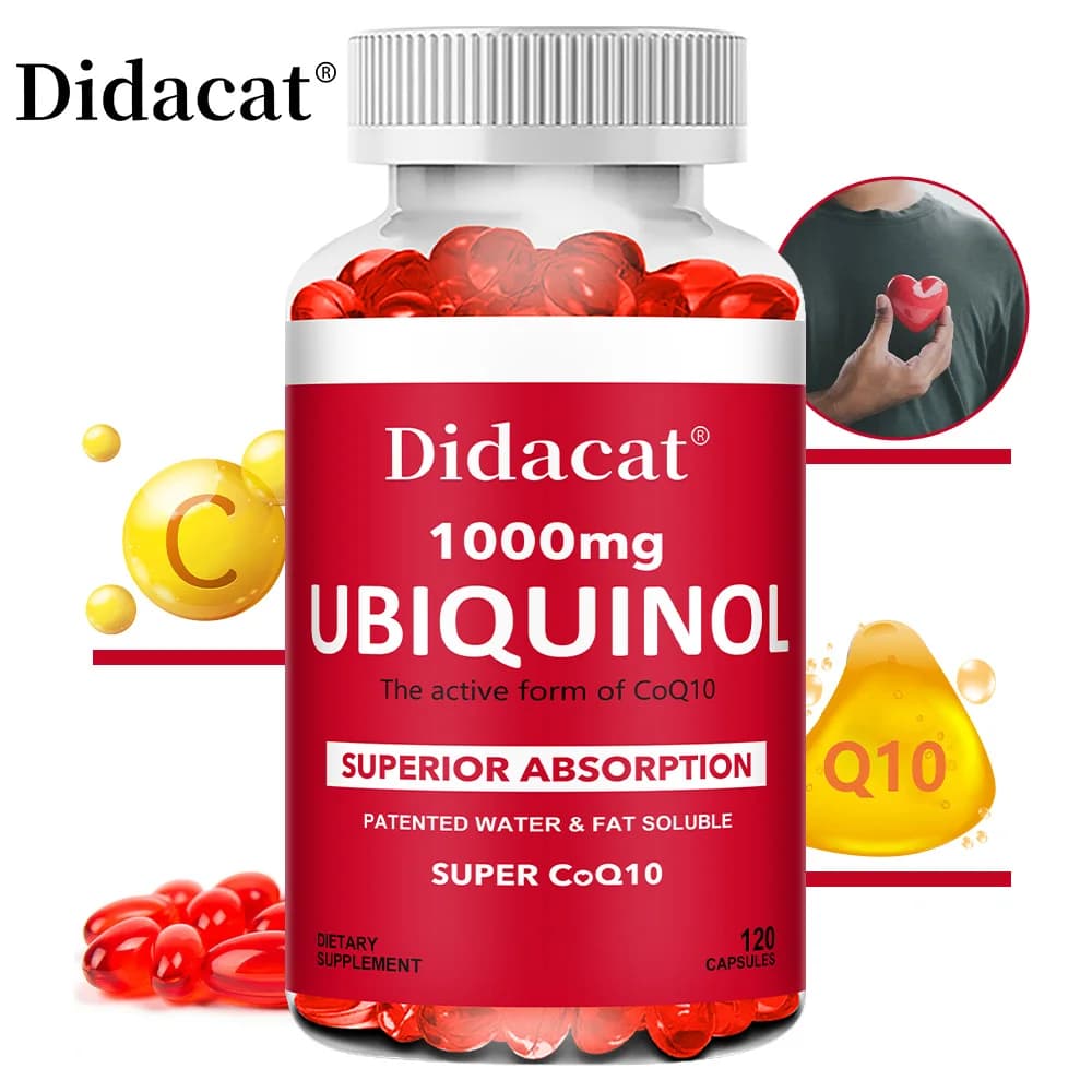 Coenzyme Q10 capsules of Ubiquinol, improve blood circulation, for energy production, support heart and cardiovascular health