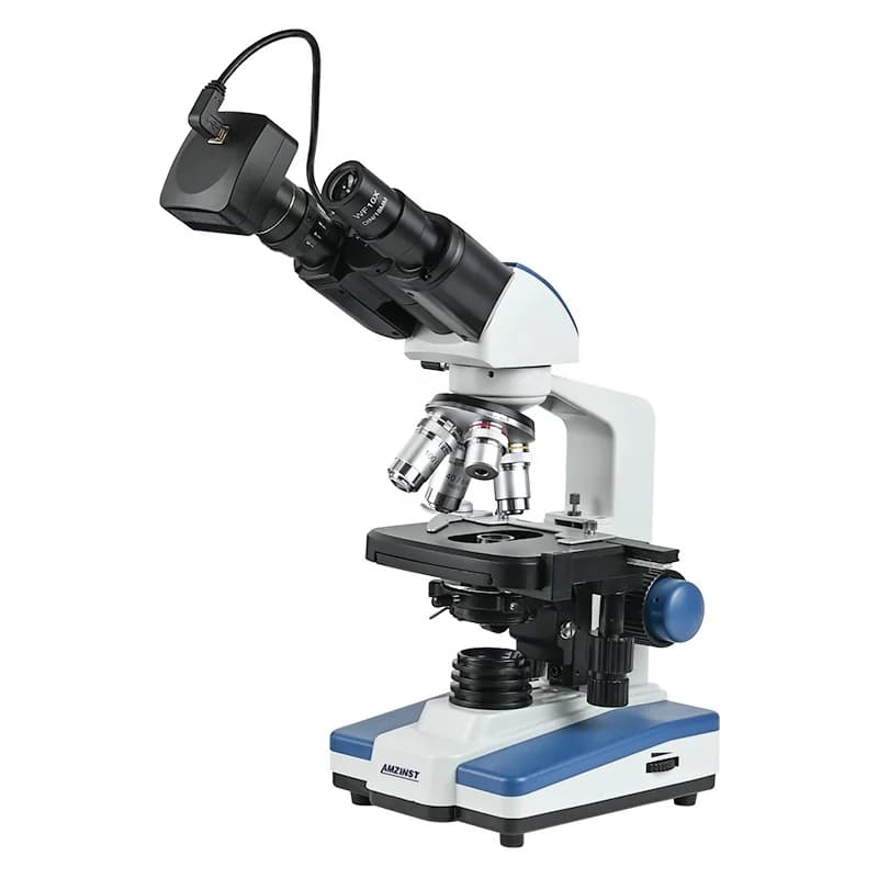 Microscopio composto biologico binoculare NK210B-PH5.1S 40X-2500X con fotocamera per microscopio con attacco C CMOS da 5,1 M