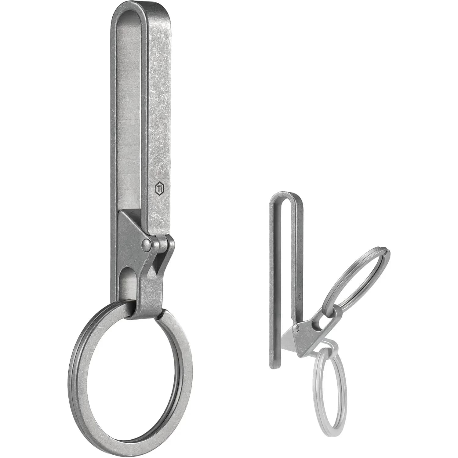 KeyUnity KM23 Titanium EDC Belt Keychain, Quick Release Key Ring Clip with Locking Design for Belt, Pocket, Purse & Backpack