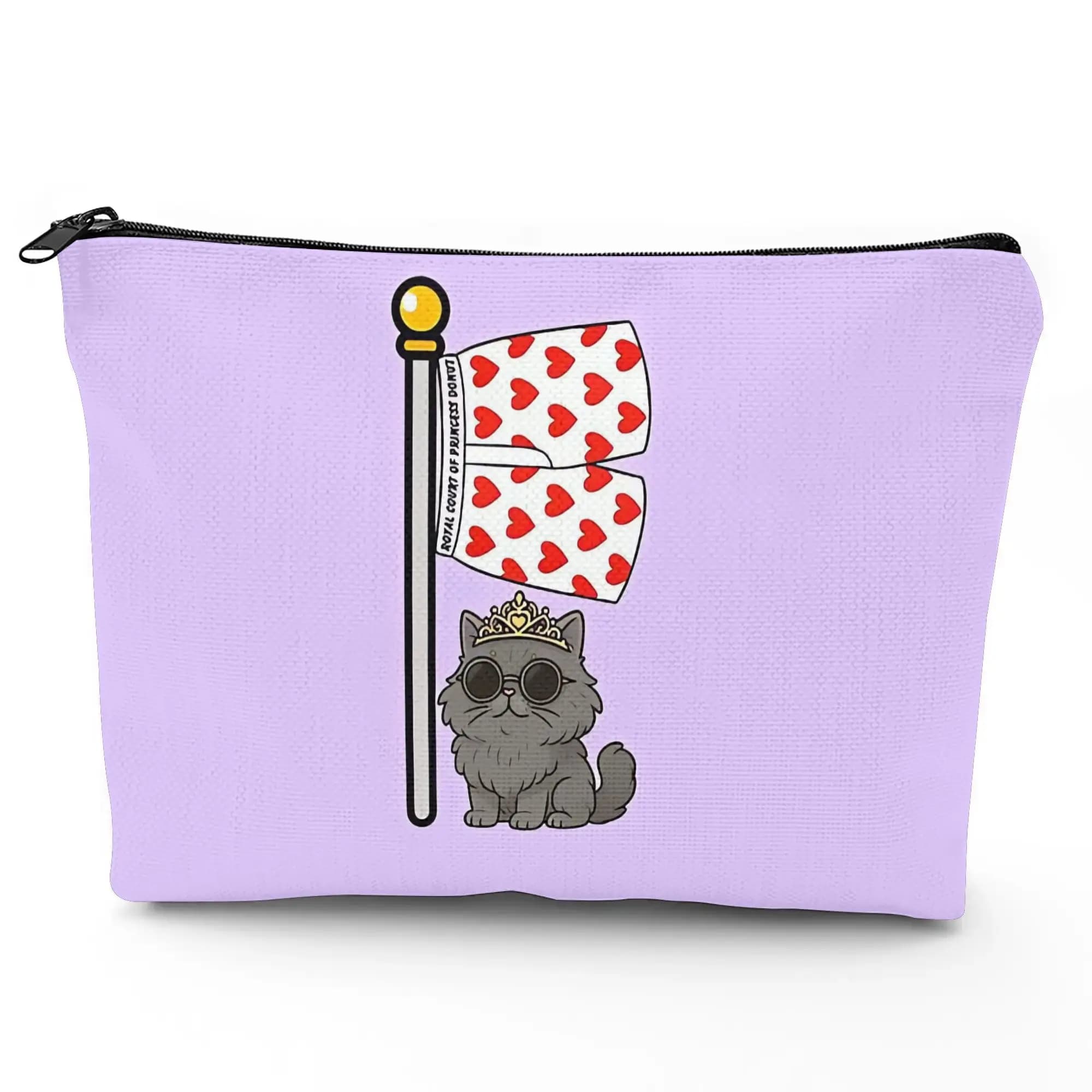 1 Pezzo Borsa da Trucco con Design Scherzoso Principessa Donut Flag and Heart Boxer Briefs - Borsa Porta Gioielli, Perfetta Borsa da Viaggio con Cerniera, Divertente Regalo di Compleanno