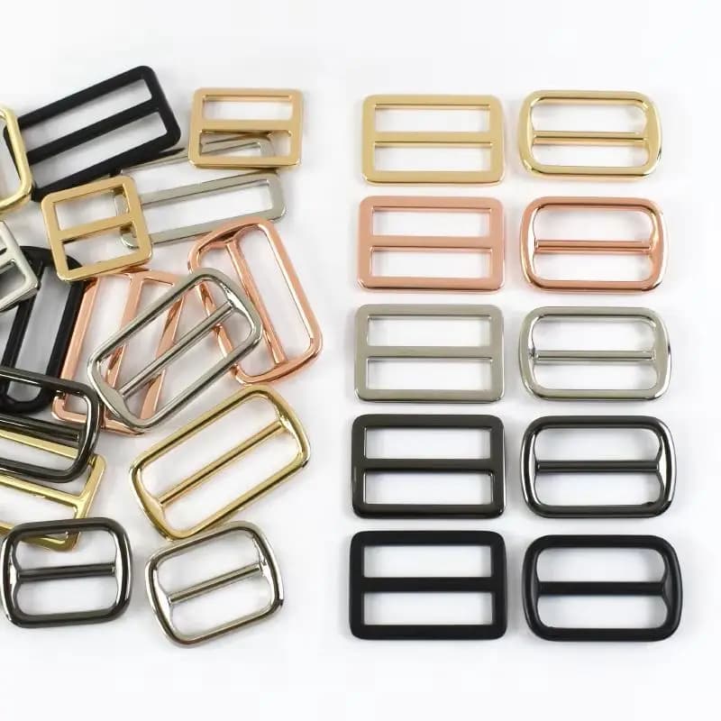 5/10 Pezzi Fibbia in Metallo 20-38mm, Chiusura Tri-Glide, Anello per Guinzaglio, Regolatore per Cinghie, Ganci per Portachiavi, Accessori Fai-da-Te