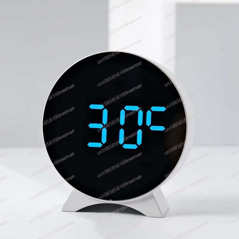 Sveglia digitale moderna e semplice con diodo luminescente con data e settimana, orologio da tavolo in plastica ABS