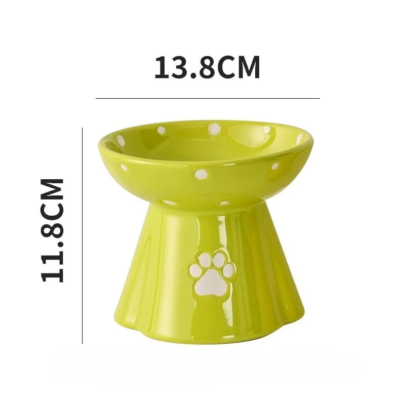 Ciotole a forma di ceramica per animali domestici, protezione del collo del piede alto, protezione della vertebra cervicale, forniture alimentari per bere, ciotola per cani e gatti, 1 pezzo