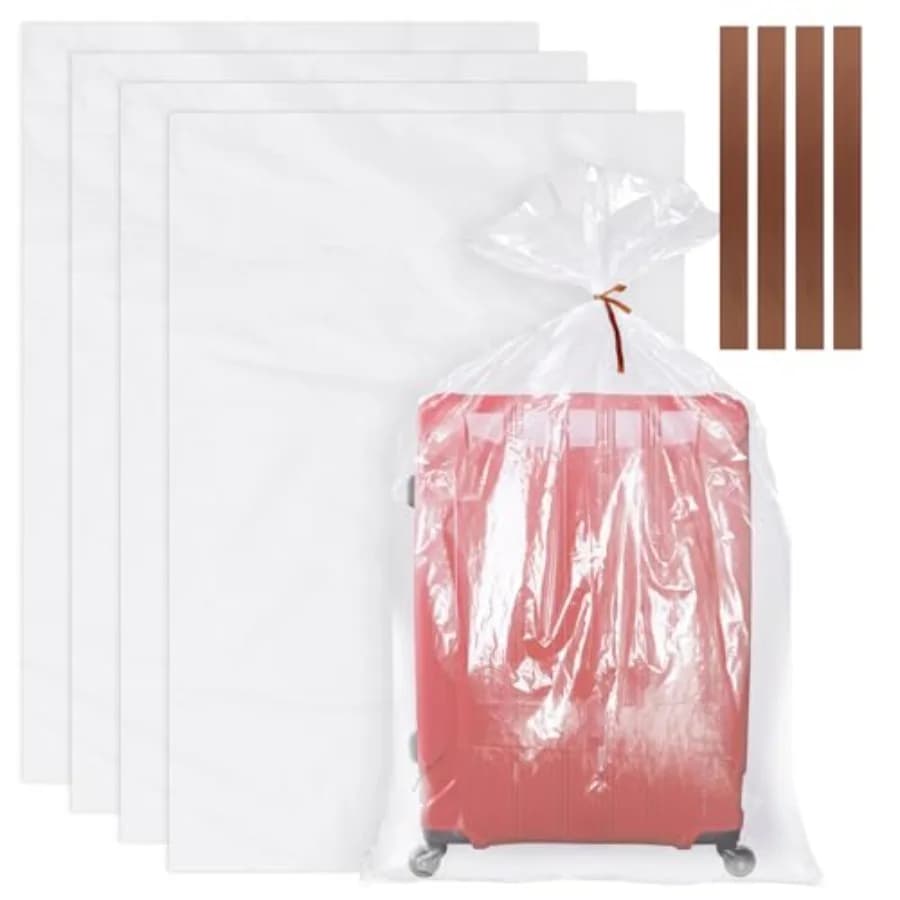 4 Pack Extra Large Clear Plastic Bags, 40" x 60" Moistureproof Dustproof Large Storage Bags, Reusable Giant Extra Luggage Stora