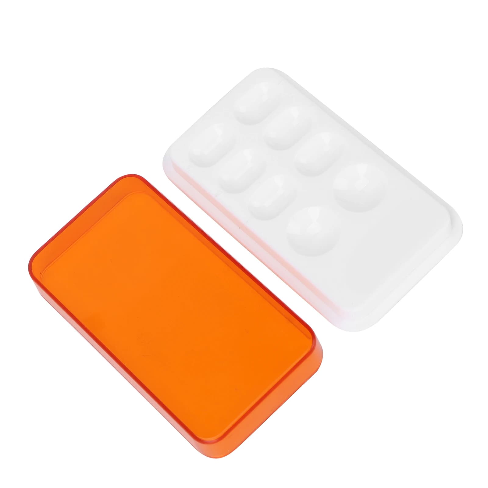 Dental Plastic Palette High Temperature Resistance 8 Slot Ceramic Palette with Cover Dental Mixing Plate Moisturizing Plate