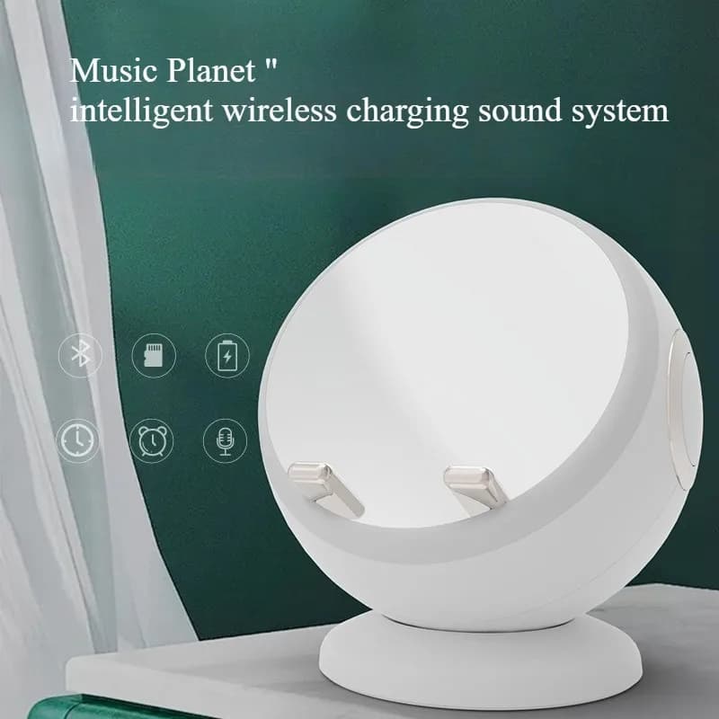 Bluetooth Speaker Smart Watch Alarm Card TF Computer Speaker Wireless Charge Makeup Mirror Environmental Light