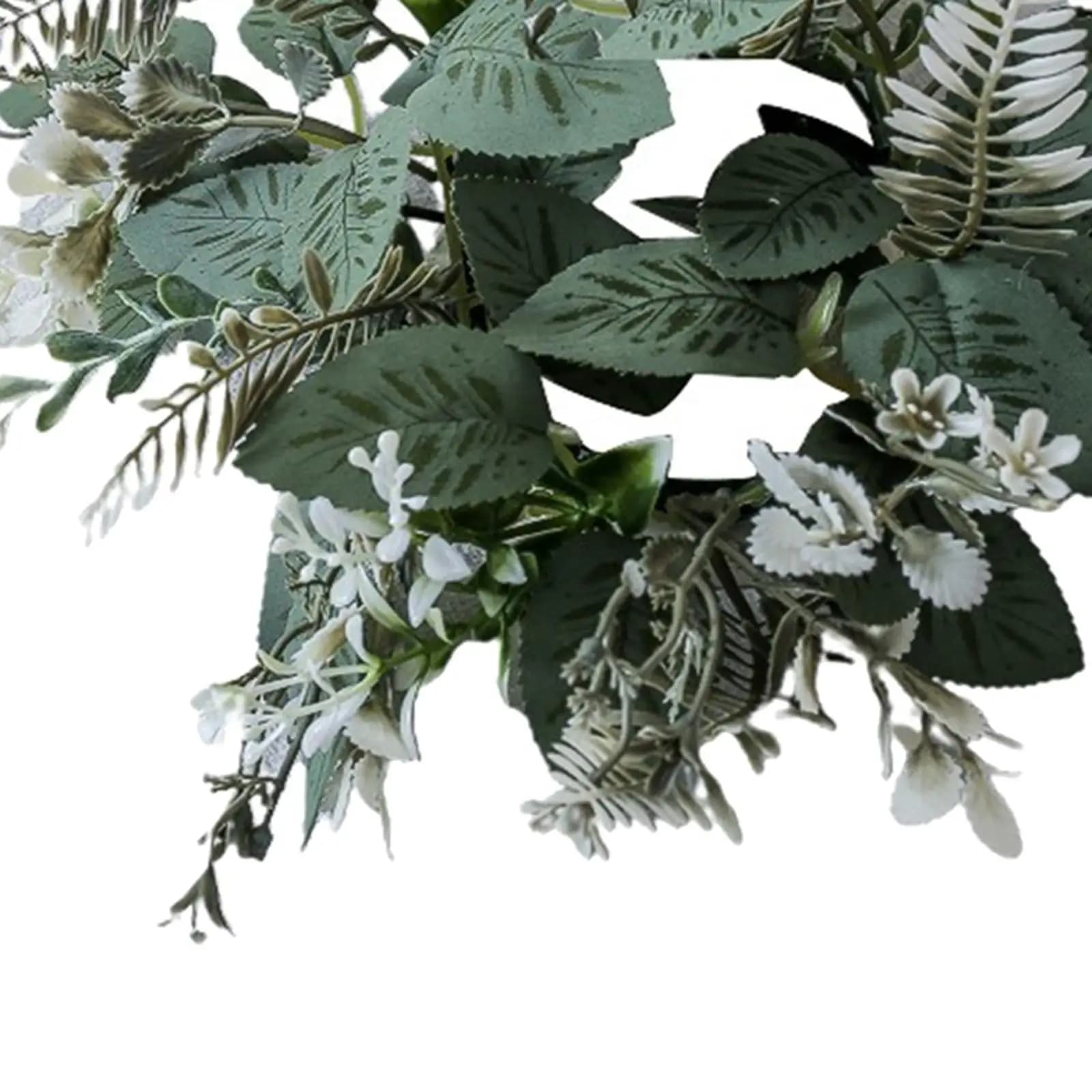 Greenery Candle Wreath Candle Garland Ring for Living Room Farmhouse Home