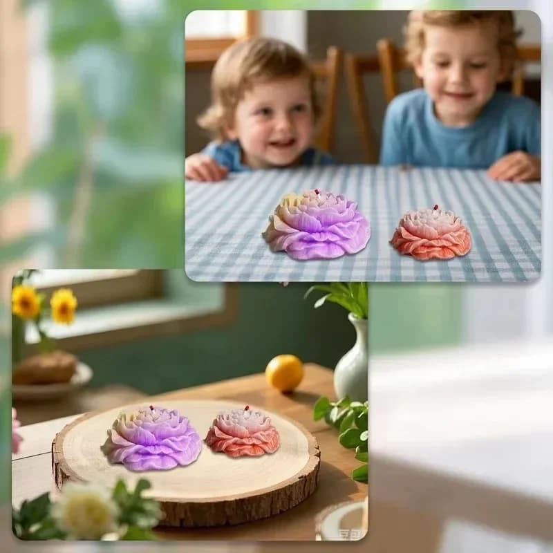2026 3D Peony Silicone Molds Large Medium Small For Candle Wax Resin Craft Home Decor