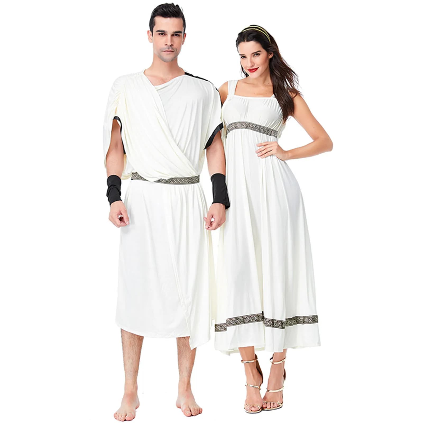 Costume da dio greco da donna e da uomo, da donna, antico romano, cosplay, abito da uomo, abito greco per la festa di Halloween