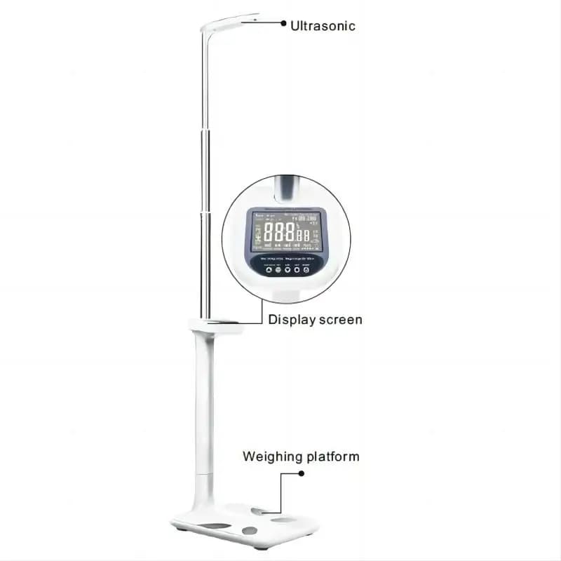 Digital Medical Scale Ultrasonic Height Weight Scale for Adults and Children Use Body Fat Analyzer BMI Water Measure Machine