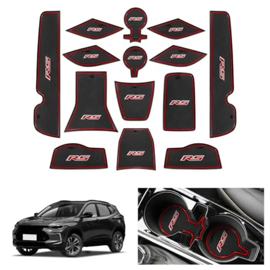 for 2024 2025 2026 Chevy Trax Accessories Door Slot Mat for 2024 2025 2026 Chevrolet Trax LS, 1RS, LT, 2RS, ACTIV Door Compartm