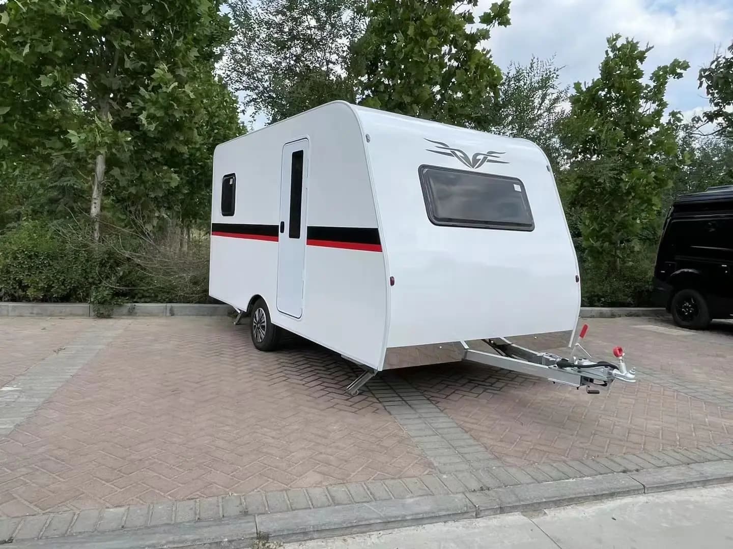 Roulotte da Campeggio Fuoristrada Standard Australiano, Caravan con Tenda Pop-Up, Rimorchio da Viaggio Compatto in Vendita