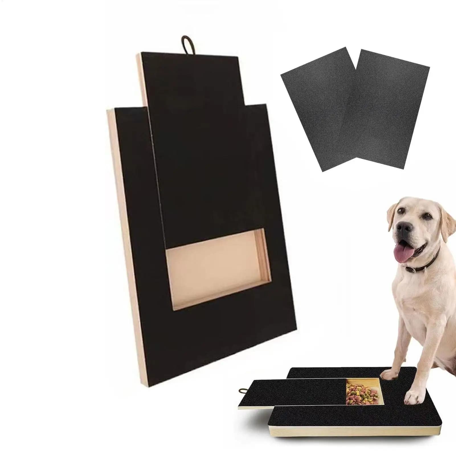 Stazione per la raschiatura delle unghie del cane con carta vetrata, divertente e regolabile, per cuccioli e cani di taglia piccola, media e grande.