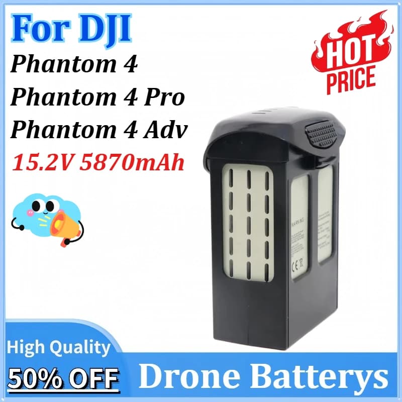 Newly upgraded 15.2V 5870mAh Intelligent Drone Batterys Replacement for DJI Phantom 4 Advanced 4Pro V2.0 RTK Drone Accessories