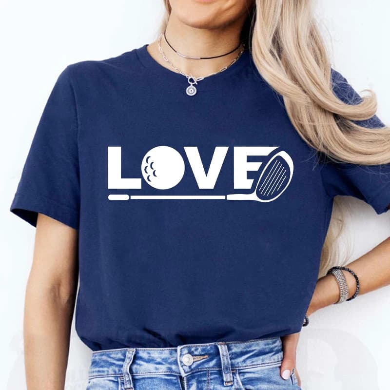 Divertente Golf Graphic Y2k Top T-shirt da donna O Collo Manica corta Tees Ulzzang Camicette Harajuku Estate Abbigliamento estetico femminile