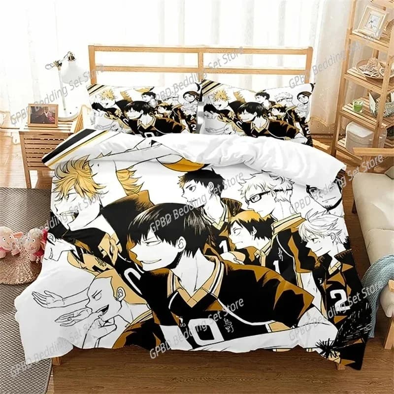 Set biancheria da letto Haikyuu Set biancheria da letto singolo doppio matrimoniale Queen King Cal King Size
