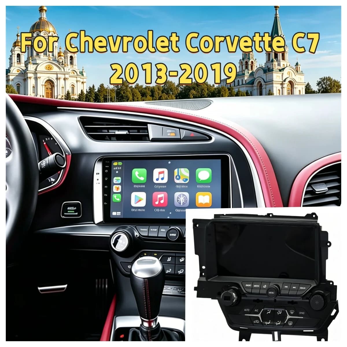 10.1" Android 13 CarPlay Auto Navi For Chevrolet Corvette C7 2013-2019 Car Radio Touch Screen Multimedia Stereo Player Head Unit