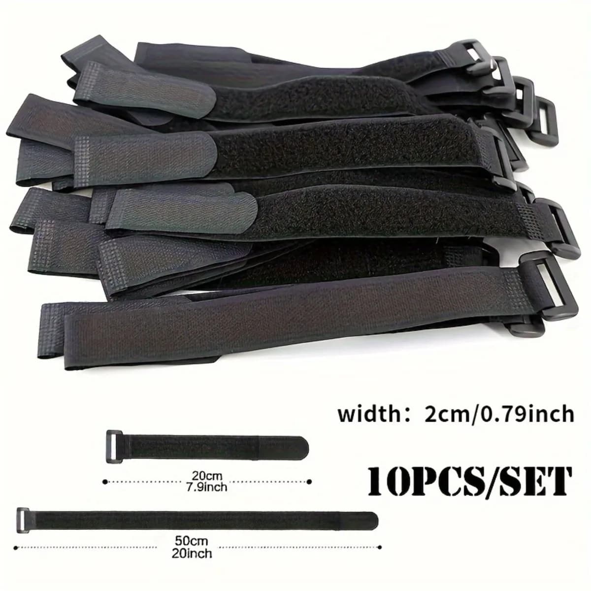 10 ganci e anelli per fascette in nylon riutilizzabili, cinghie di sicurezza e cinghie funzionali resistenti