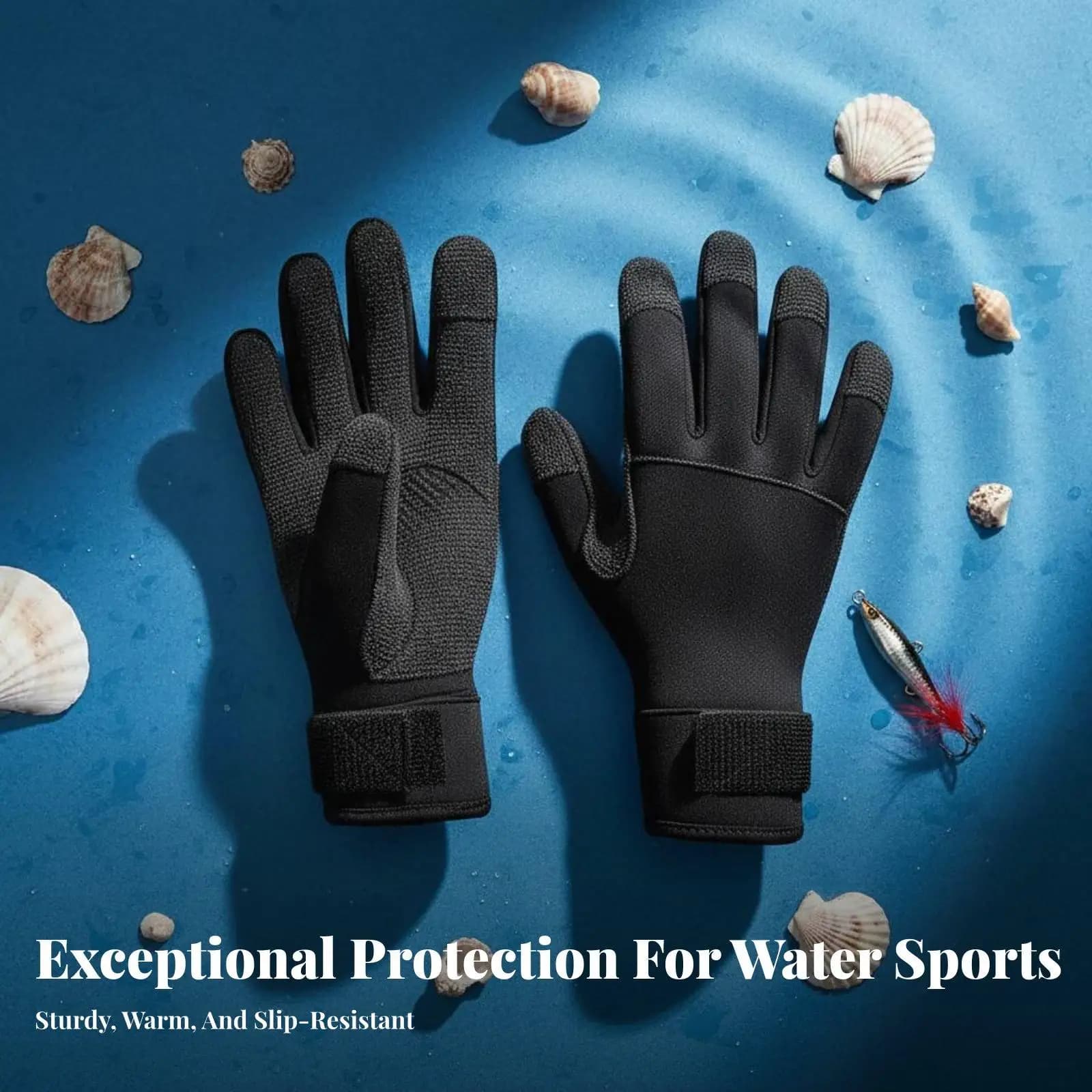 3mm Neoprene Diving Gloves for Men Women Kevlar Palm Anti Slip Warm Water Sports Gear for Spearfishing Snorkeling