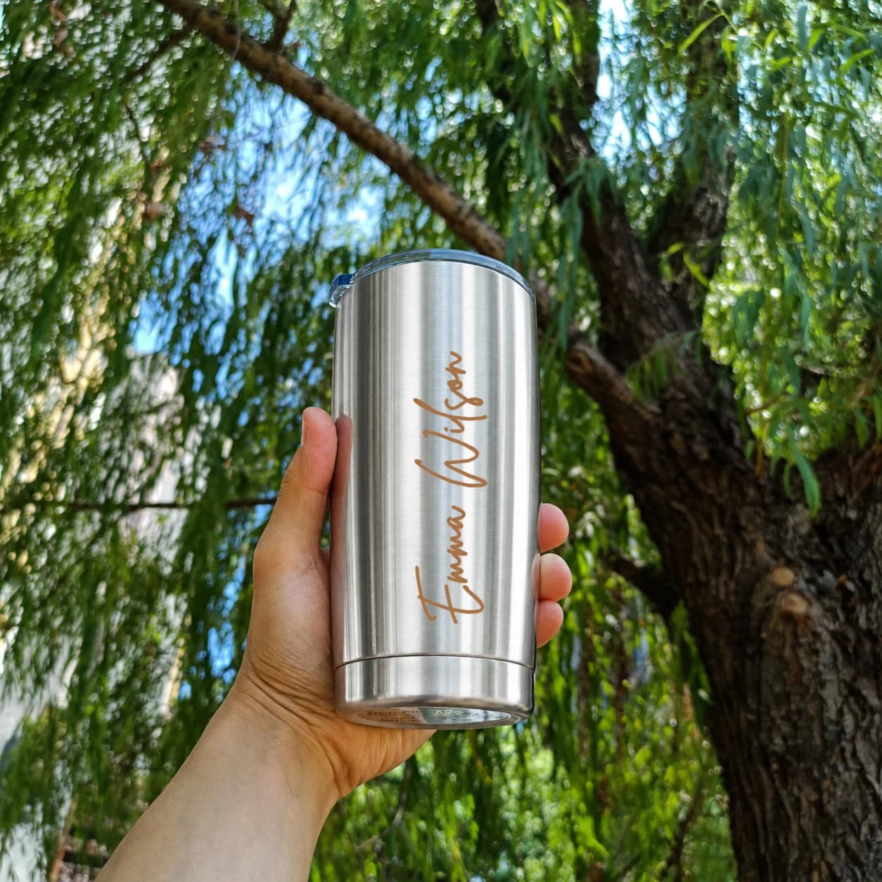 Laser Engraving Customized Name Gift Car Cup Car Large-capacity Bingba Cup Double-layer Stainless Steel Beer Straw Thermos Cup