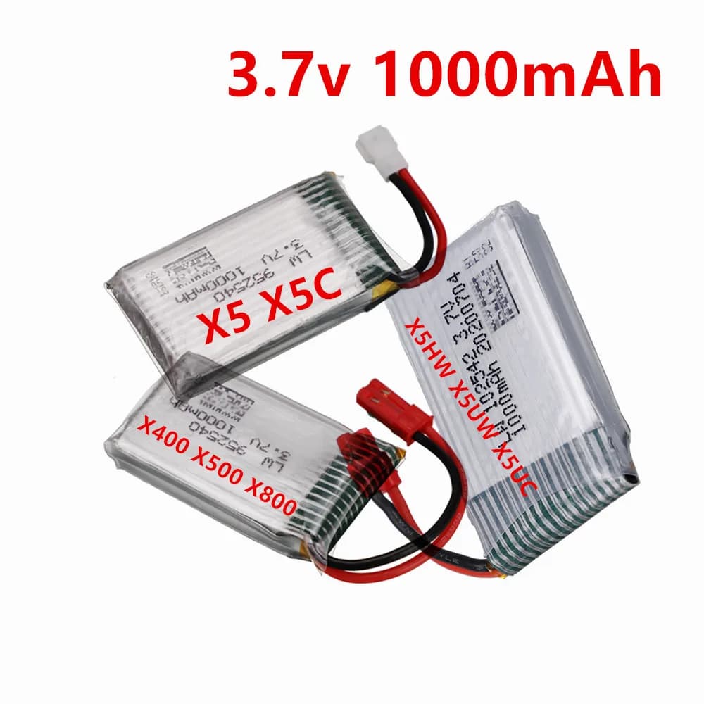 3.7v 1000mAh Lipo Battery or Charger For Syma X5 X5C X5SC X5SW X5HC X5HW X5UW HQ898B H11D H11C H11WH X400 X500 X800 RC Drone