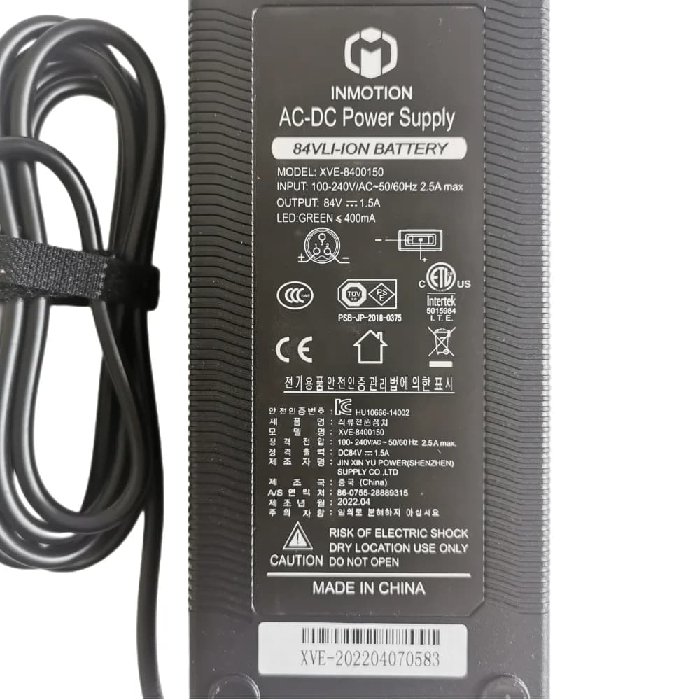 Original INMOTION V8 V10 84V Lithium Charger Self Balance Electric Scooter Unicycle 100-240V Charger Power Supply Part