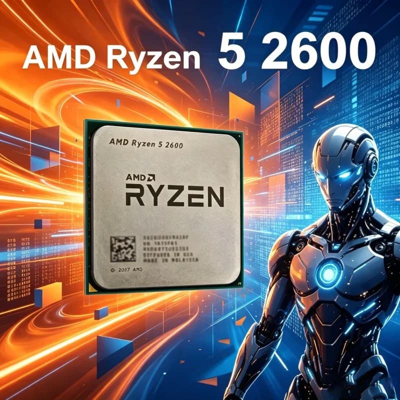 AMD R5 2600 Ryzen 5 2600 Budget Gaming CPU 6 Cores 12 Threads 3.9GHz 65W AM4 Desktop Processor for Office Multitasking